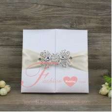 High End Custom Silk Wedding Invitation Folio